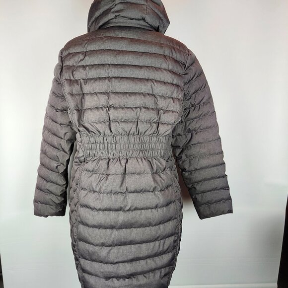 Michael Kors Down Longer Length Jacket with Detachable Hood Dark Gray Size L - Picture 2 of 13